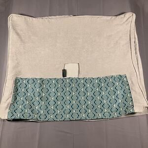 Lovesac‎ Pillow Cover Geometric Pattern Gray Blue Large 33x27 Replacement Velour